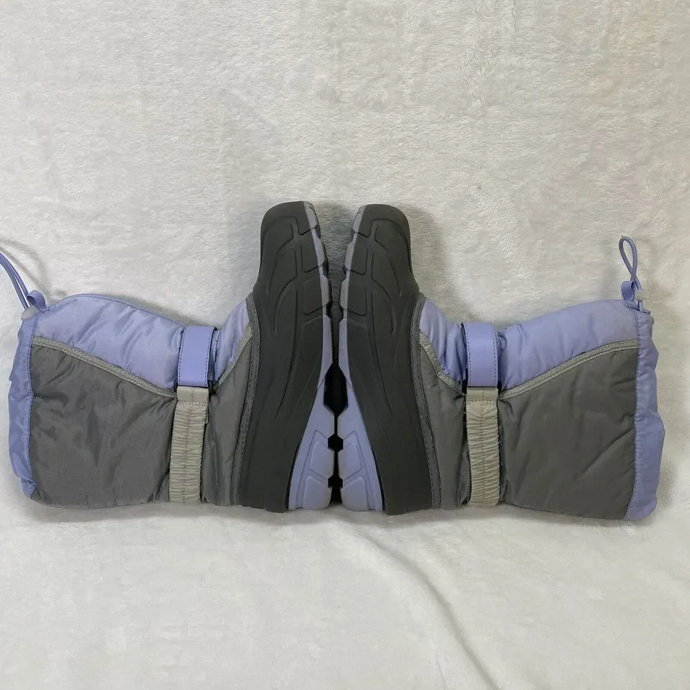 Sorel Flurry Snow Boots Youth Size 6 Purple & Gray Grill Heatwave‎ Shoes